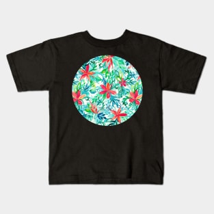 Paradise Floral - a watercolor pattern Kids T-Shirt